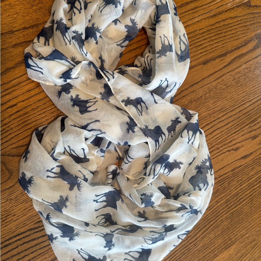 Elegant Cream and Black Scarf
